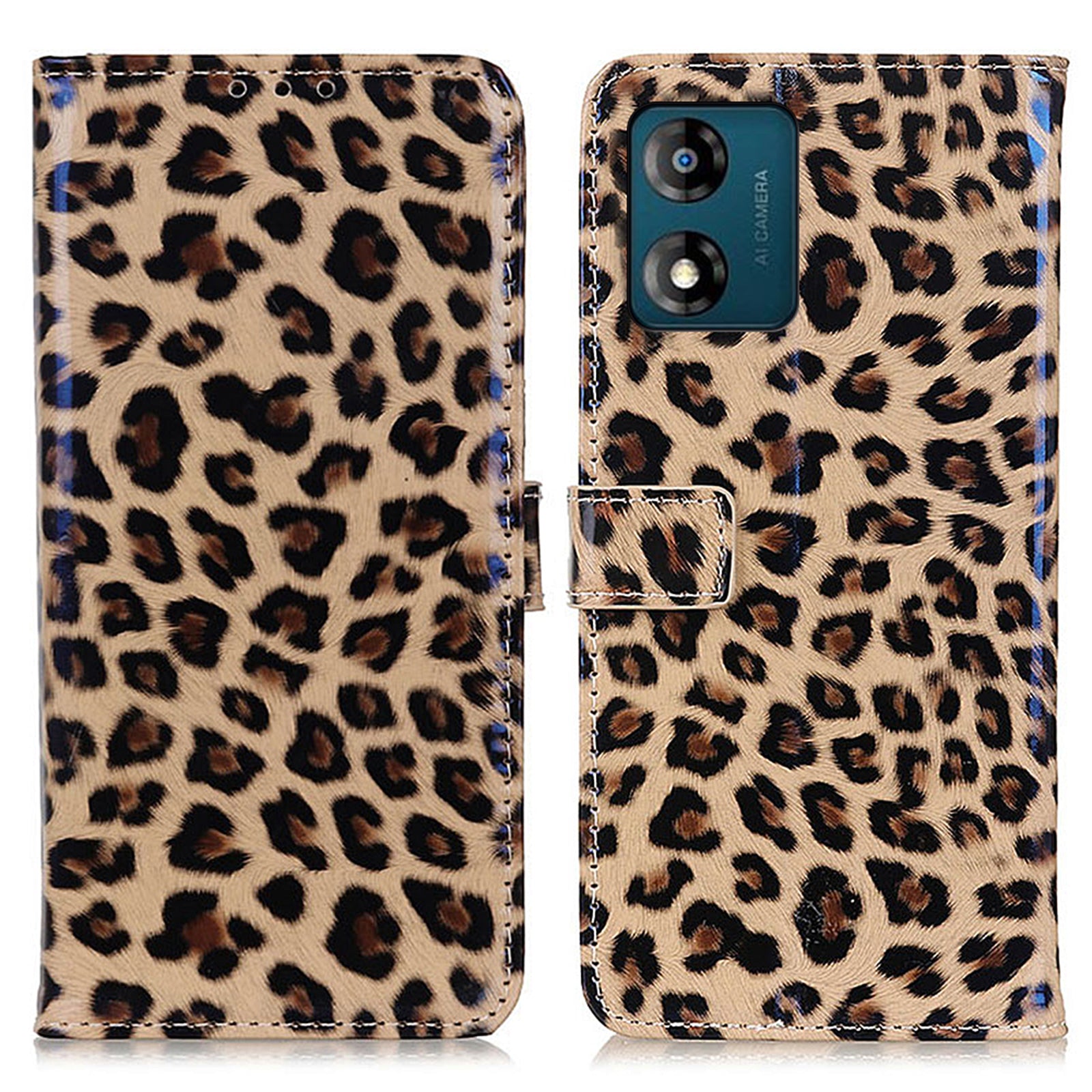 For Motorola Moto E13 4G Leopard Pattern Flip Leather Wallet Case with Stand Drop-proof Protective Folio Flip Phone Cover For Motorola Moto E13 4G Leopard Pattern Flip Leather Wallet Case with Stand Drop-proof Protective Folio Flip Phone Cover
